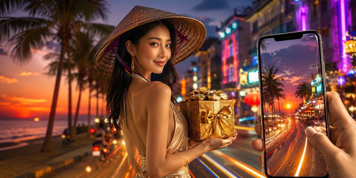 Người dùng xem mẹo cá cược trên điện thoại tại Phú Quốc bờ biển
